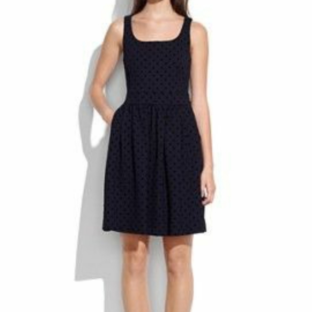 Madewell monochrome polkadot dress